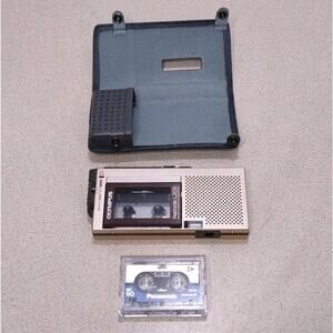 Olympus Pearlcorder L200 Microcassette Voice Recorder Micro Cassette Case Tested